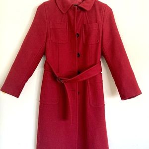 Red Zara Wool Jacket/Coat/
